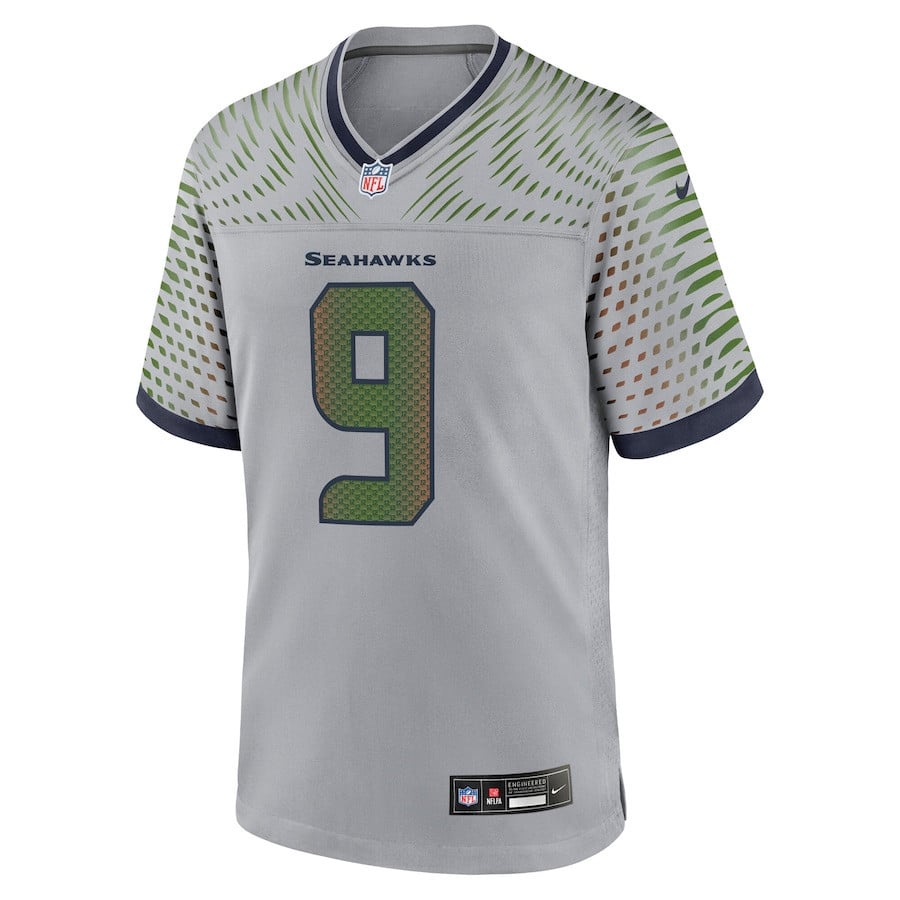 Kenneth Walker III 9 Seattle Seahawks 2025 Rivalries Collection Game Men Jersey - Wolf Gray