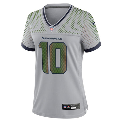 Cooper Kupp 10 Seattle Seahawks Women's 2025 Rivalries Collection Game Jersey - Wolf Gray
