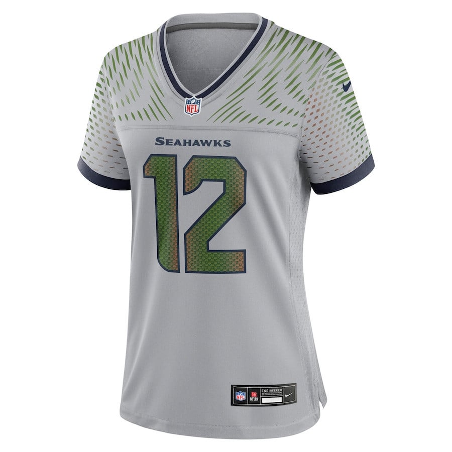 12s Seattle Seahawks Women's 2025 Rivalries Collection Game Jersey - Wolf Gray