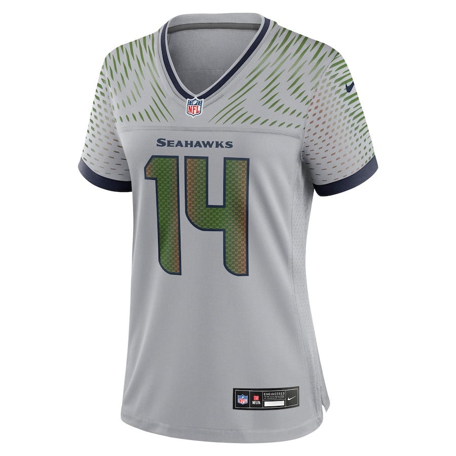Sam Darnold 14 Seattle Seahawks Women's 2025 Rivalries Collection Game Jersey - Wolf Gray
