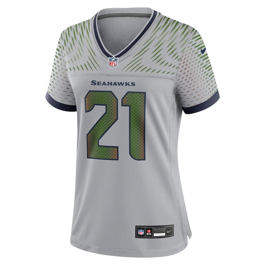 Devon Witherspoon 21 Seattle Seahawks Women's 2025 Rivalries Collection Game Jersey - Wolf Gray