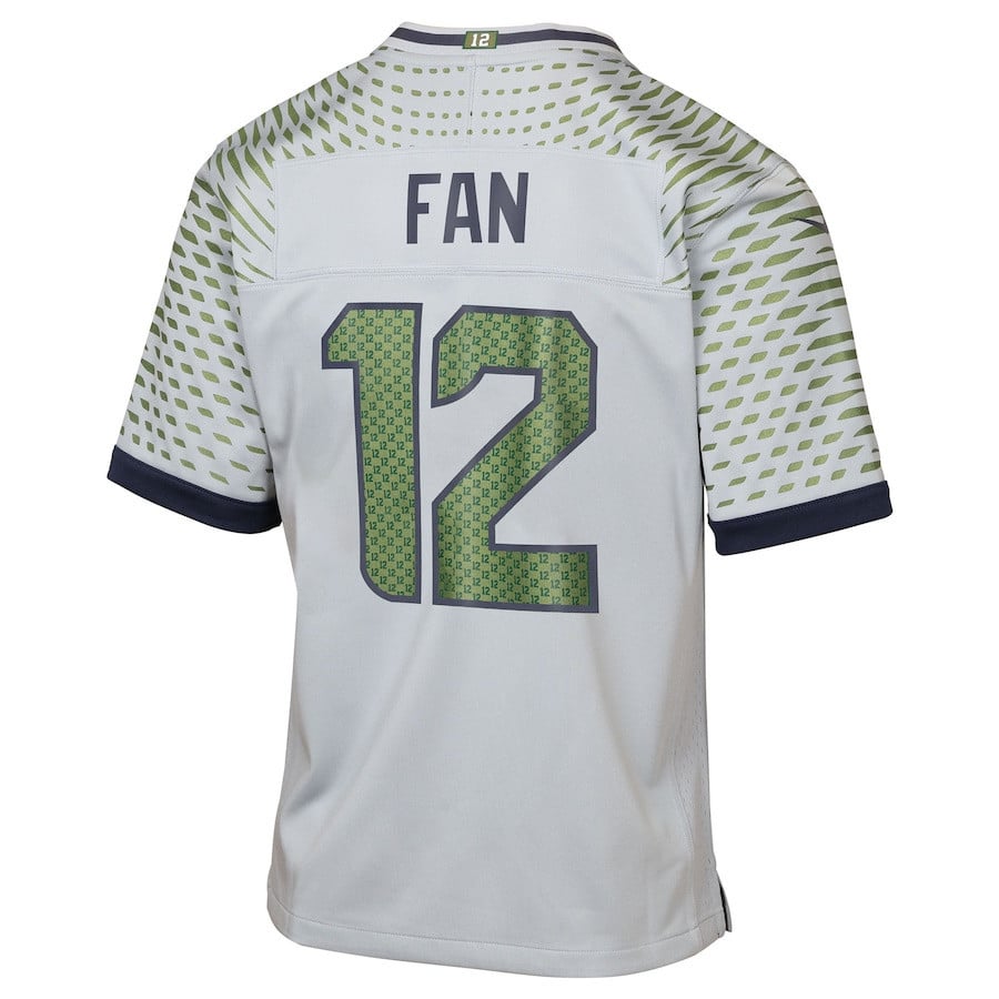 12s Seattle Seahawks YOUTH 2025 Rivalries Collection Game Jersey - Wolf Gray