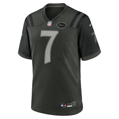 Justin Fields 7 Gardner New York Jets 2025 Rivalries Collection Game Men Jersey - Gotham Green