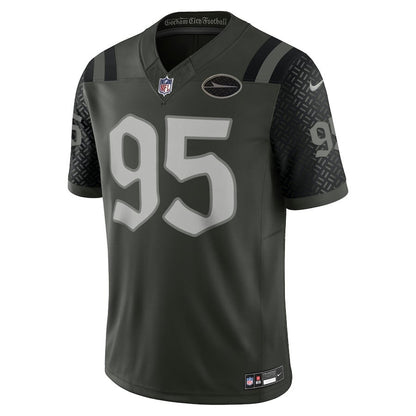 Quinnen Williams 95 New York Jets 2025 Rivalries Collection Limited Men Jersey - Gotham Green