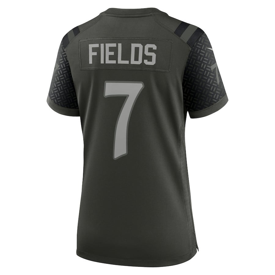 Justin Fields 7 New York Jets Women's 2025 Rivalries Collection Game Jersey - Gotham Green