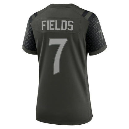 Justin Fields 7 New York Jets Women's 2025 Rivalries Collection Game Jersey - Gotham Green