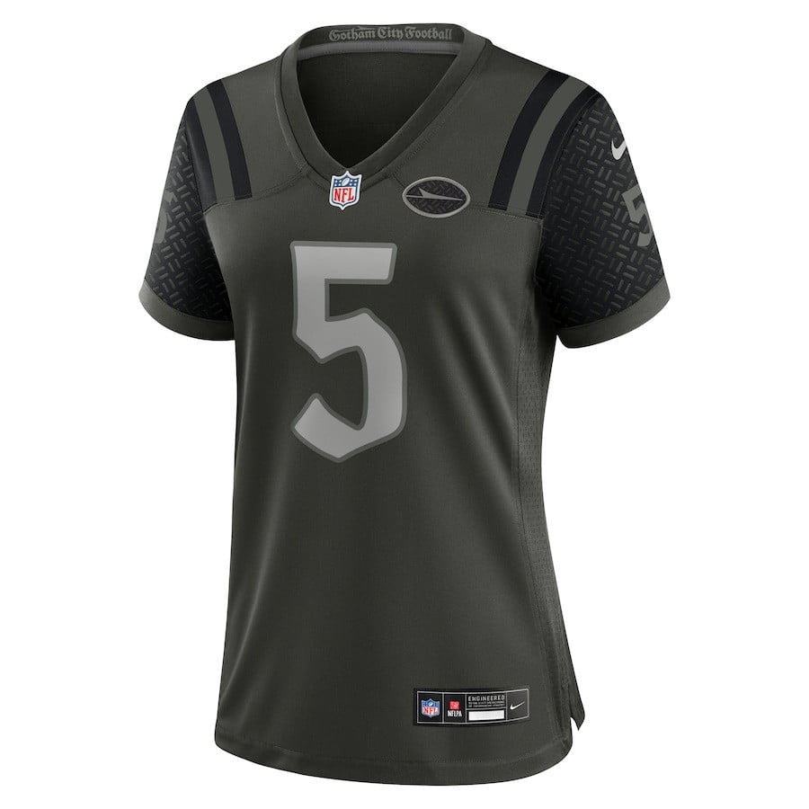Garrett Wilson 5 New York Jets Women's 2025 Rivalries Collection Game Jersey - Gotham Green