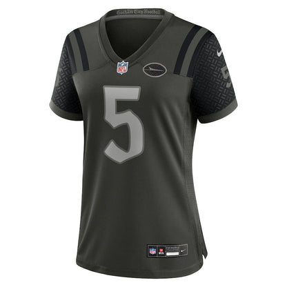 Garrett Wilson 5 New York Jets Women's 2025 Rivalries Collection Game Jersey - Gotham Green