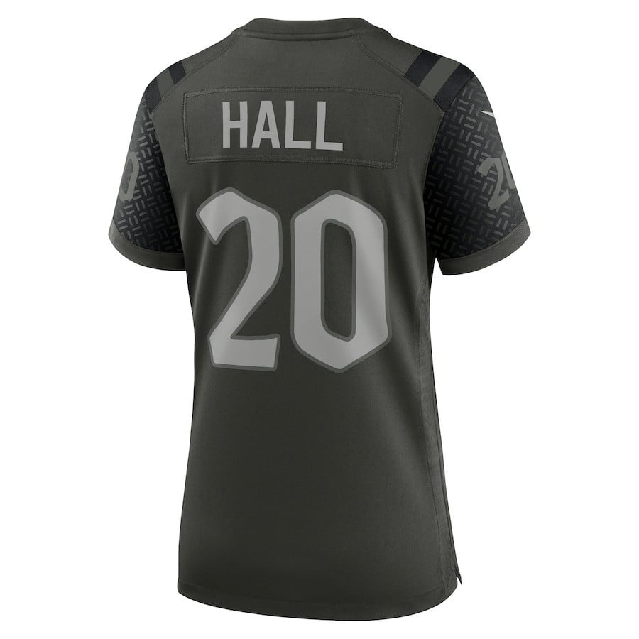 Breece Hall 20 New York Jets Women's 2025 Rivalries Collection Game Jersey - Gotham Green