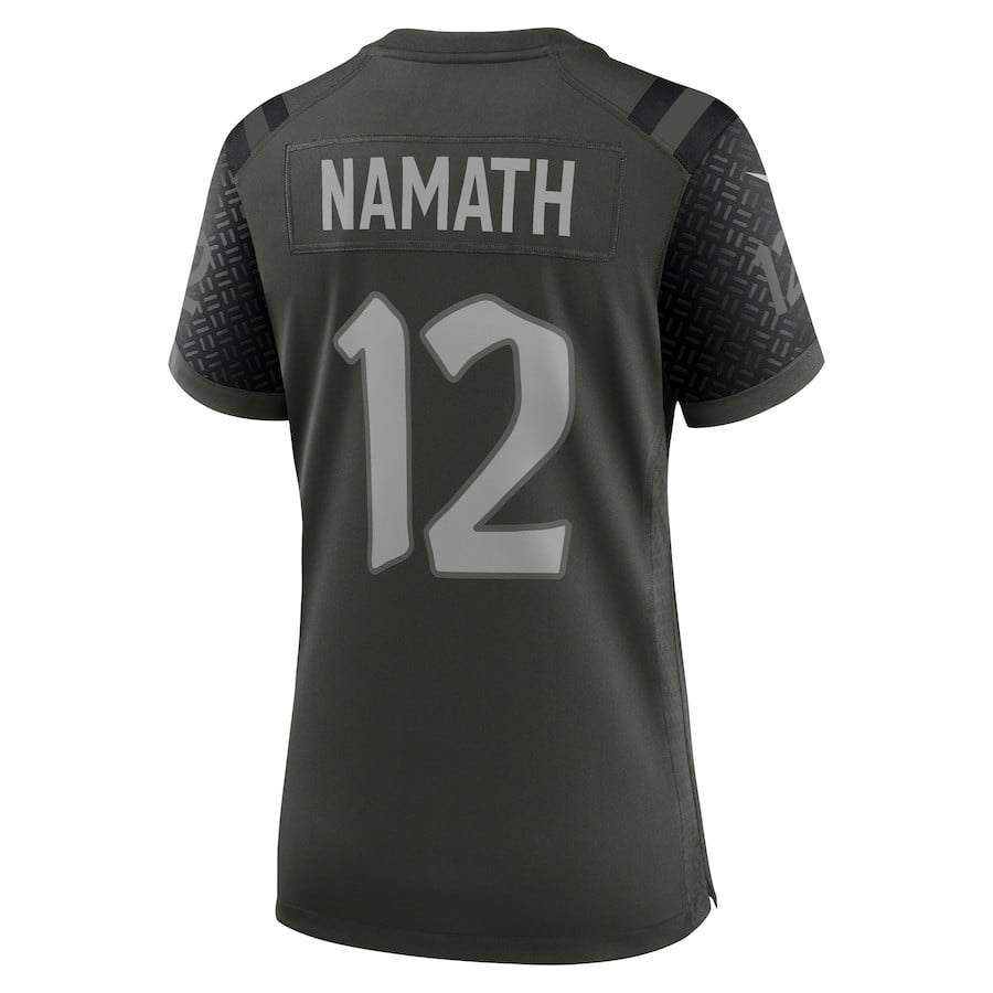 Joe Namath 12 New York Jets Women's 2025 Rivalries Collection Game Jersey - Gotham Green