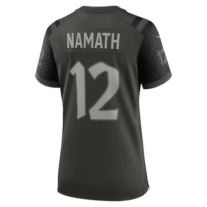 Joe Namath 12 New York Jets Women's 2025 Rivalries Collection Game Jersey - Gotham Green