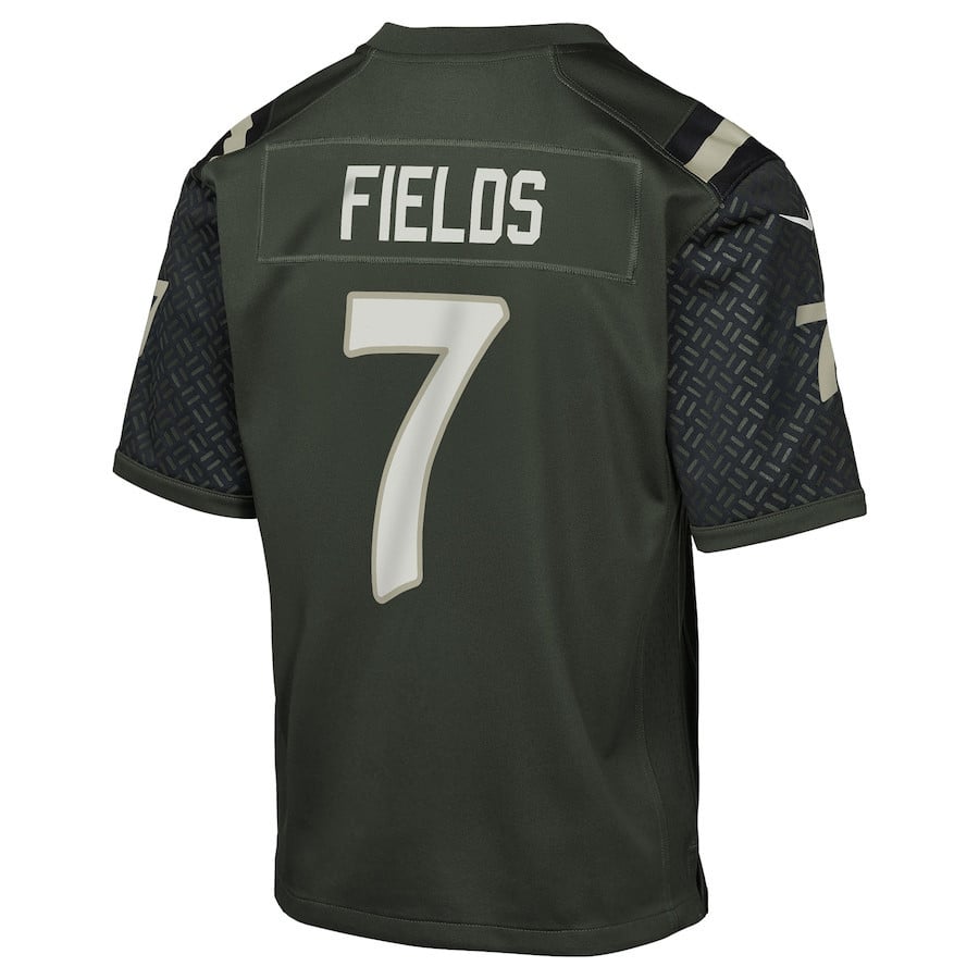 Justin Fields 7 New York Jets YOUTH 2025 Rivalries Collection Game Jersey - Gotham Green