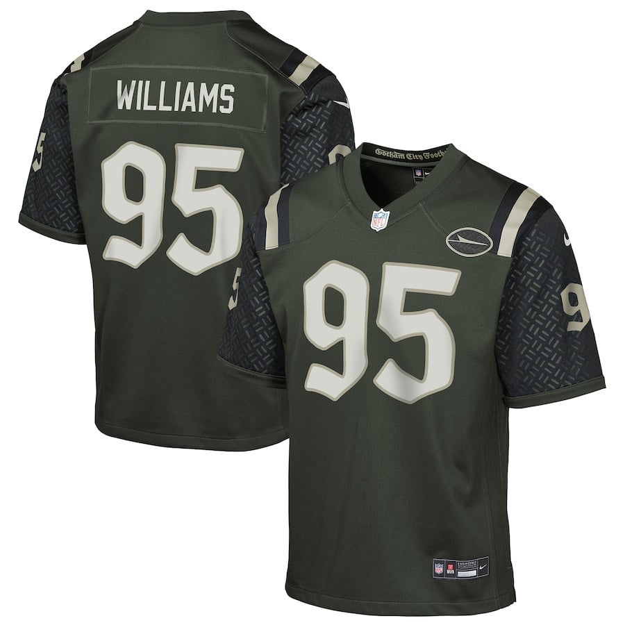 Quinnen Williams 95 New York Jets YOUTH 2025 Rivalries Collection Game Jersey - Gotham Green