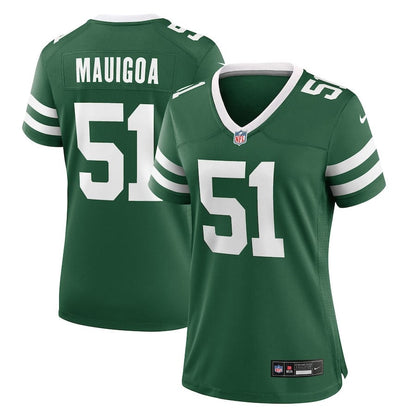 Francisco Mauigoa 51 New York Jets Women's Team Game Jersey - Legacy Green