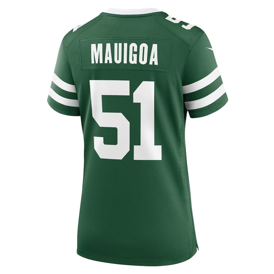 Francisco Mauigoa 51 New York Jets Women's Team Game Jersey - Legacy Green