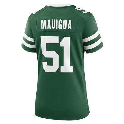 Francisco Mauigoa 51 New York Jets Women's Team Game Jersey - Legacy Green