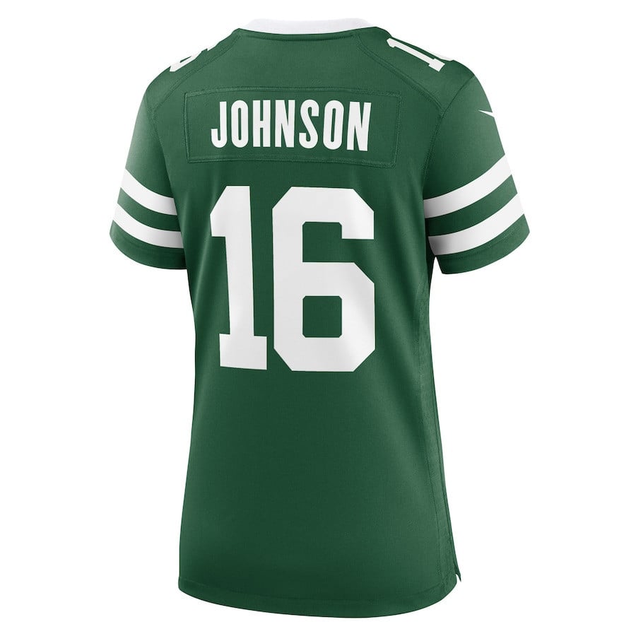 Tyler Johnson 16 New York Jets Women's Team Game Jersey - Legacy Green