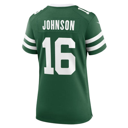Tyler Johnson 16 New York Jets Women's Team Game Jersey - Legacy Green