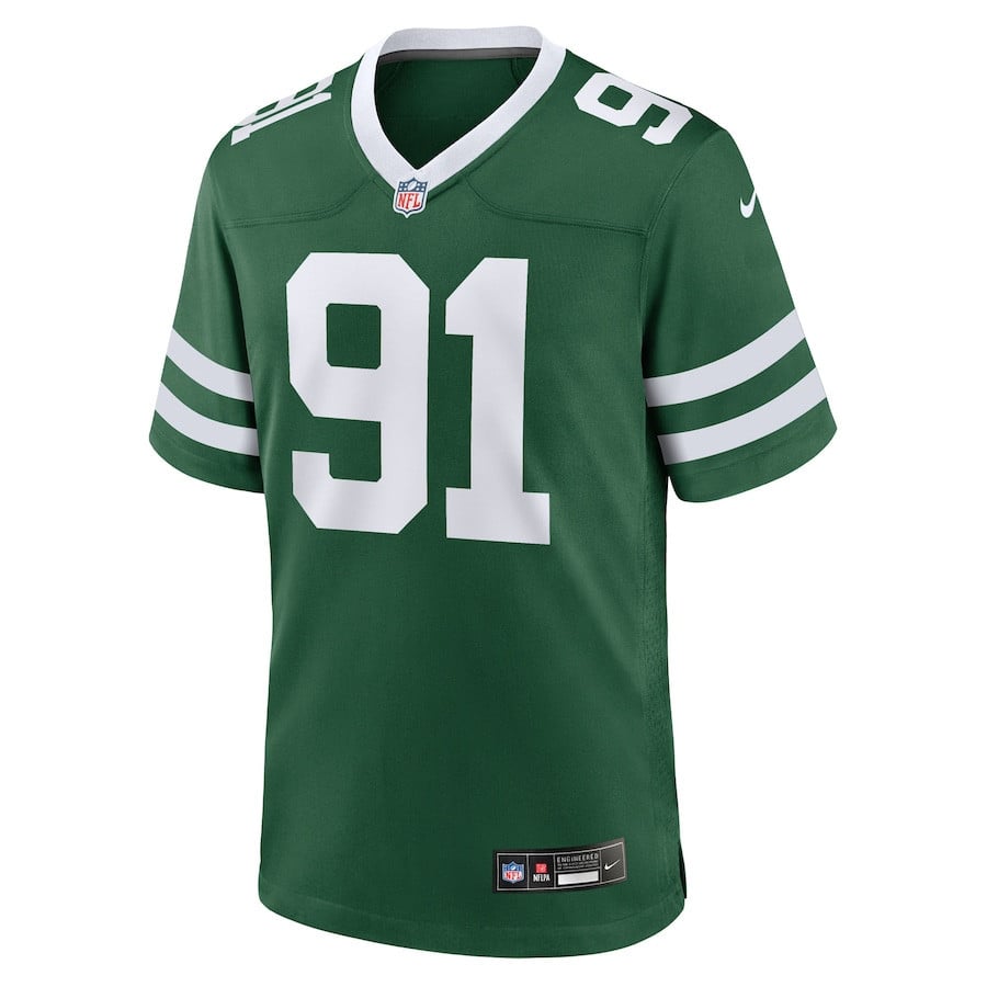 Jowon Briggs 91 New York Jets Team Game Men Jersey - Legacy Green