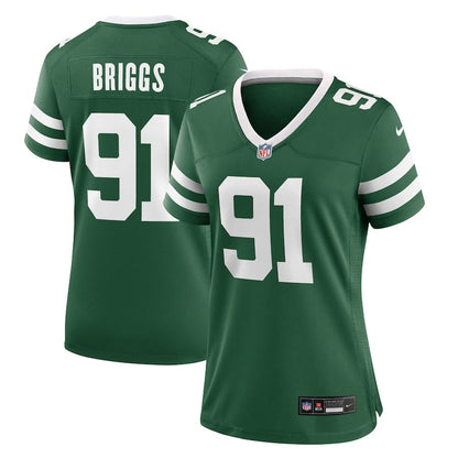 Jowon Briggs 91 New York Jets Women's Team Game Jersey - Legacy Green