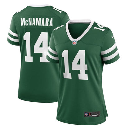 Austin McNamara 14 New York Jets Women's Team Game Jersey - Legacy Green