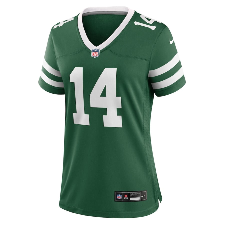 Austin McNamara 14 New York Jets Women's Team Game Jersey - Legacy Green