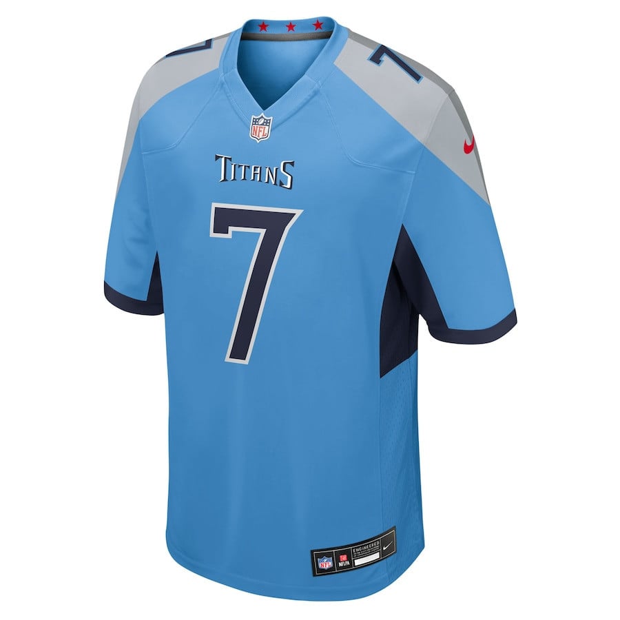 Oluwafemi Oladejo 7 Tennessee Titans Team Game Men Jersey - Light Blue