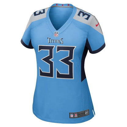 Cedric Gray 33 Tennessee Titans Women's Team Game Jersey - Light Blue