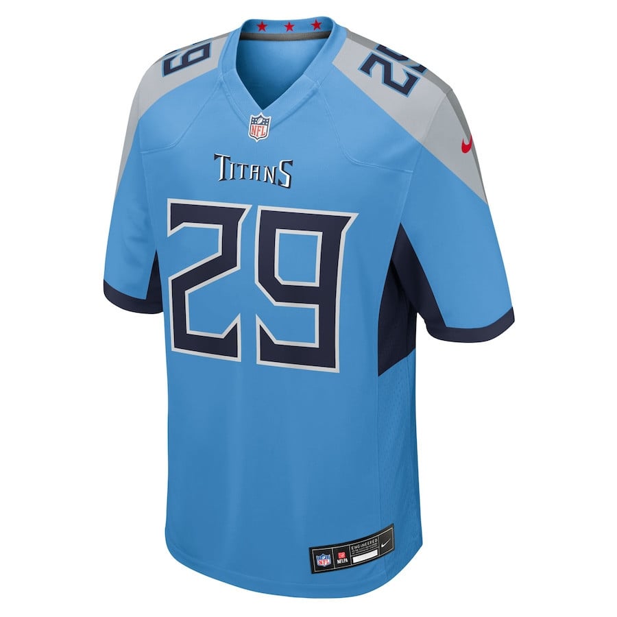 Jarvis Brownlee Jr 29 Tennessee Titans Team Game Men Jersey - Light Blue