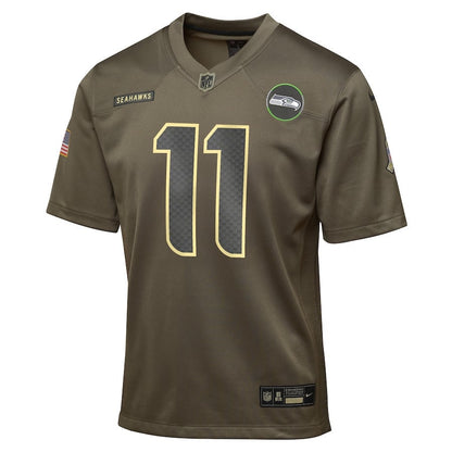Jaxon Smith-Njigba 11 Seattle Seahawks 2025 Salute to Service YOUTH Jersey - Olive