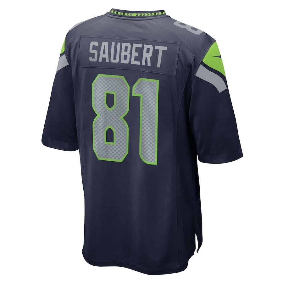 Eric Saubert 81 Seattle Seahawks Team Game Men Jersey - College Navy