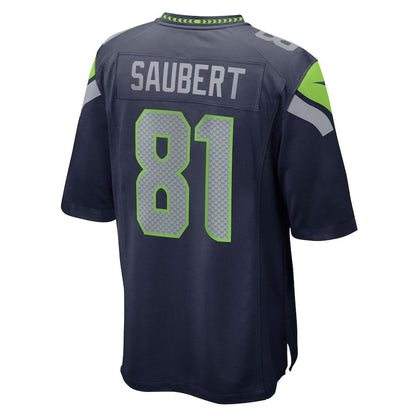 Eric Saubert 81 Seattle Seahawks Team Game Men Jersey - College Navy