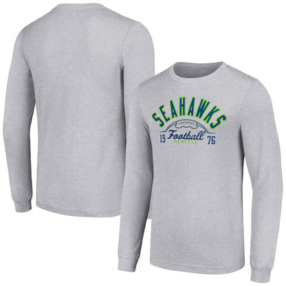 Seattle Seahawks Long Sleeve T-Shirt – Founding Year Football Design - Gray