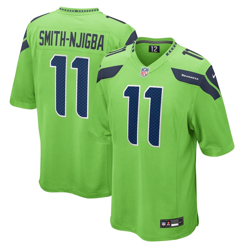 Jaxon Smith-Njigba 11 Seattle Seahawks Game Men Jersey - Neon Green