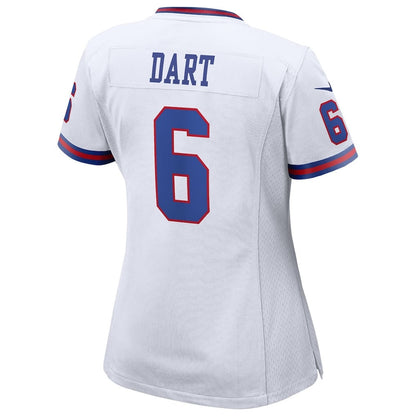 Jaxson Dart 6 New York Giants Women's Alternate Vintage White Game Jersey - White