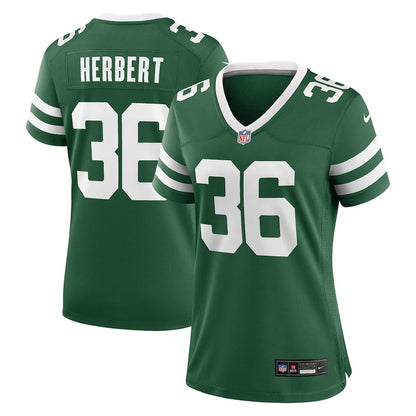 Khalil Herbert 36 New York Jets Women's Team Game Jersey - Legacy Green