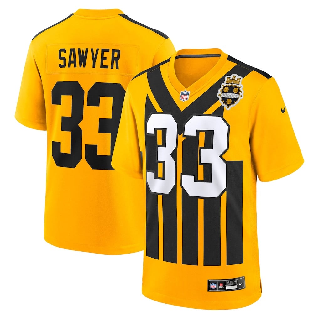 Jack Sawyer 33 Pittsburgh Steelers Alternate Game Men Jersey - Gold