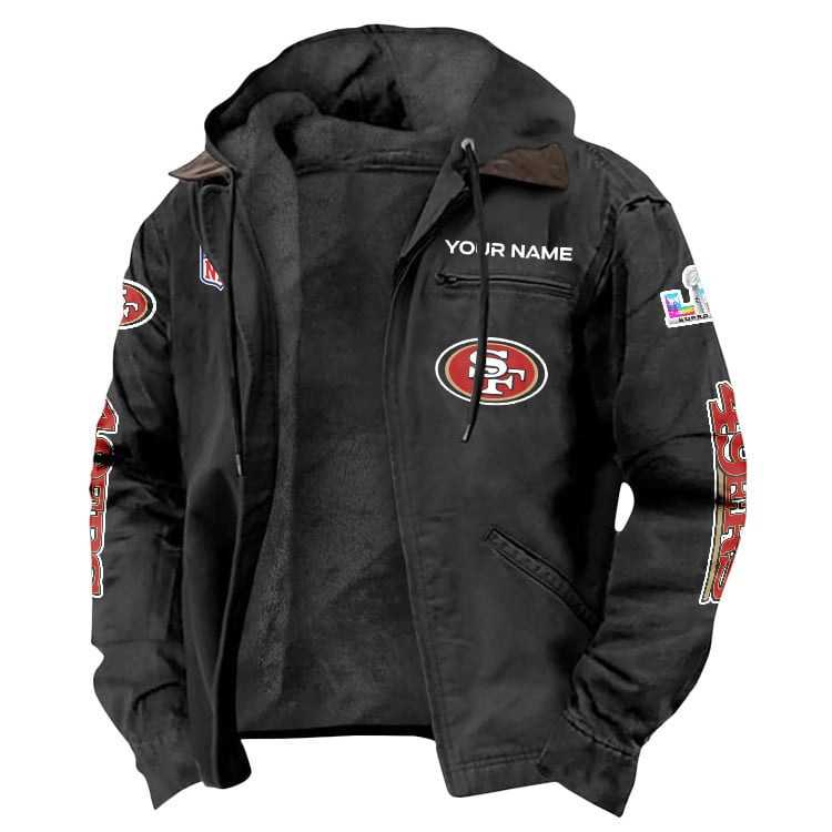 San Francisco 49ers 2026 Super Bowl LX Custom Name Special Edition Flannel Jacket