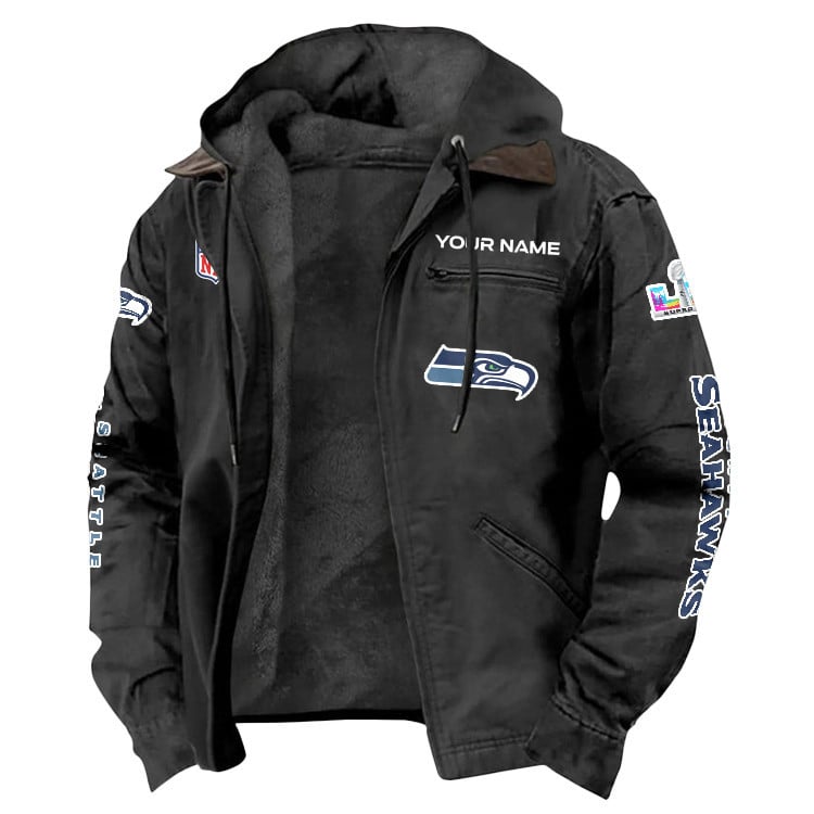 Seattle Seahawks 2026 Super Bowl LX Custom Name Special Edition Flannel Jacket