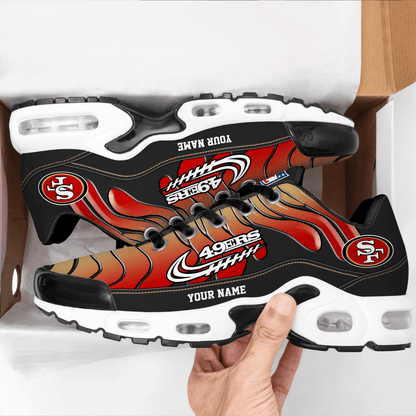 San Francisco 49ers Ombre Limited Edition Custom Name Air Max Shoes Sneakers For Men And Women