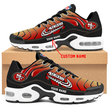 San Francisco 49ers Ombre Limited Edition Custom Name Air Max Shoes Sneakers For Men And Women