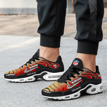 San Francisco 49ers Ombre Limited Edition Custom Name Air Max Shoes Sneakers For Men And Women