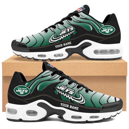 New York Jets Ombre Limited Edition Custom Name Air Max Shoes Sneakers For Men And Women
