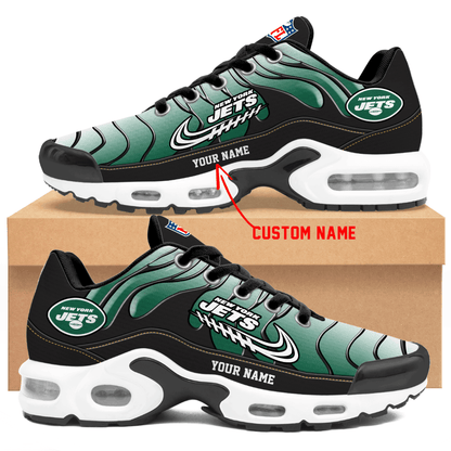 New York Jets Ombre Limited Edition Custom Name Air Max Shoes Sneakers For Men And Women