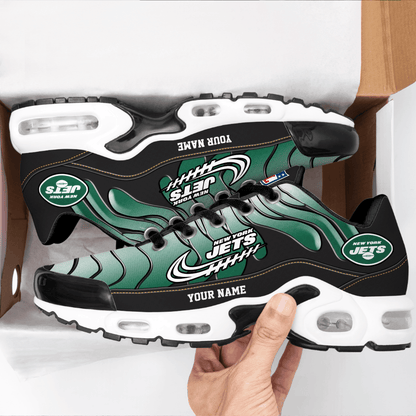 New York Jets Ombre Limited Edition Custom Name Air Max Shoes Sneakers For Men And Women