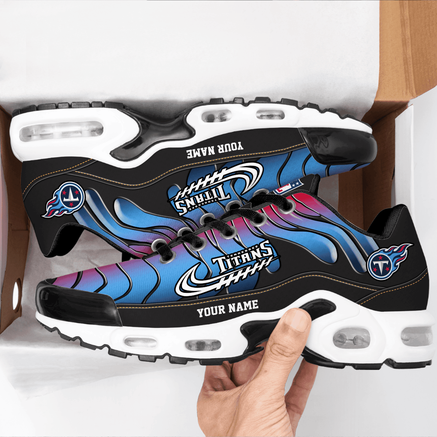 Tennessee Titans Ombre Limited Edition Custom Name Air Max Shoes Sneakers For Men And Women