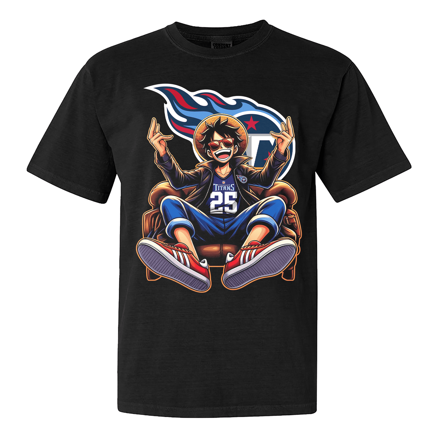 Tennessee Titans Luffy T-shirt - Black