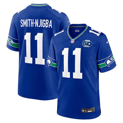 Seattle Seahawks Jaxon Smith-Njigba 11 Alternate 50th Season Game Jersey - Royal