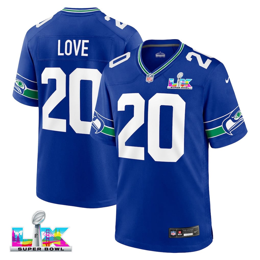 Julian Love 20 Seattle Seahawks 2026 Super Bowl LX Alternate Game Jersey - Royal