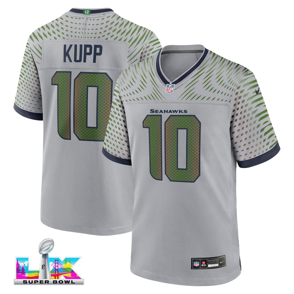 Cooper Kupp 10 Seattle Seahawks 2026 Super Bowl LX - Wolf Gray Rivalries Collection Limited Jersey